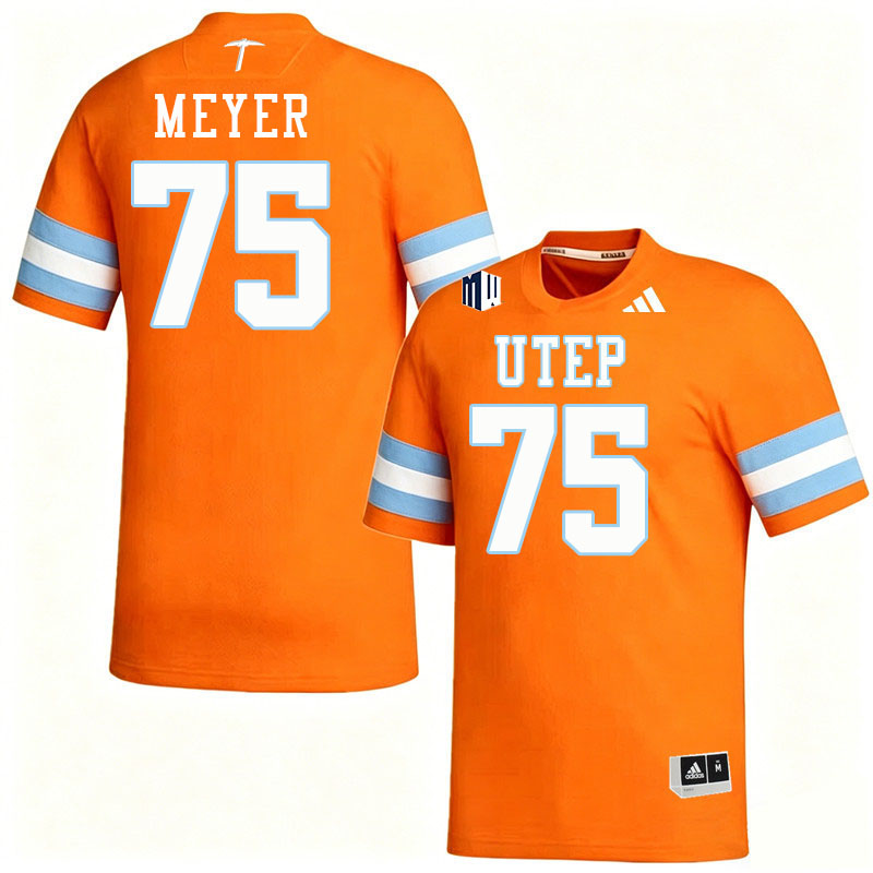UTEP Miners #75 Andrew Meyer College Football Jerseys,Uniforms-Orange